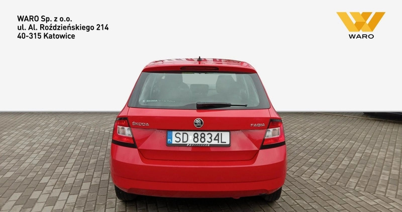 Skoda Fabia cena 27900 przebieg: 197300, rok produkcji 2017 z Alwernia małe 326